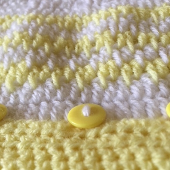 Crochet Beanie / hat /tam with buttons - Picture 3 of 5